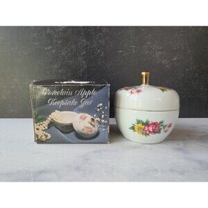 Avalon Treasures Porcelain Apple Keepsake Jar